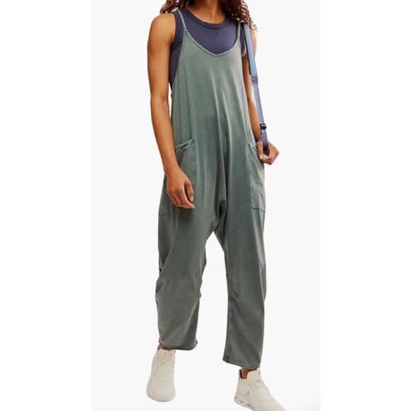 FP Movement by Free People Pants - Fp Movement Women's Hot Shot Jumpsuit In Midnight Jade Size M